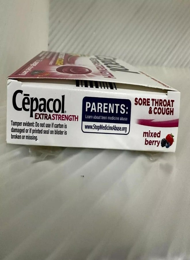 Cepacol Extra Strength Sore Throat & Cough Relief Lozenges, 16 Count, Mixed Berry Flavor, Maximum Numbing, Fast Acting Relieves Sore Throat Pain, and Quiets Cough (Pack of 12) - Image 3